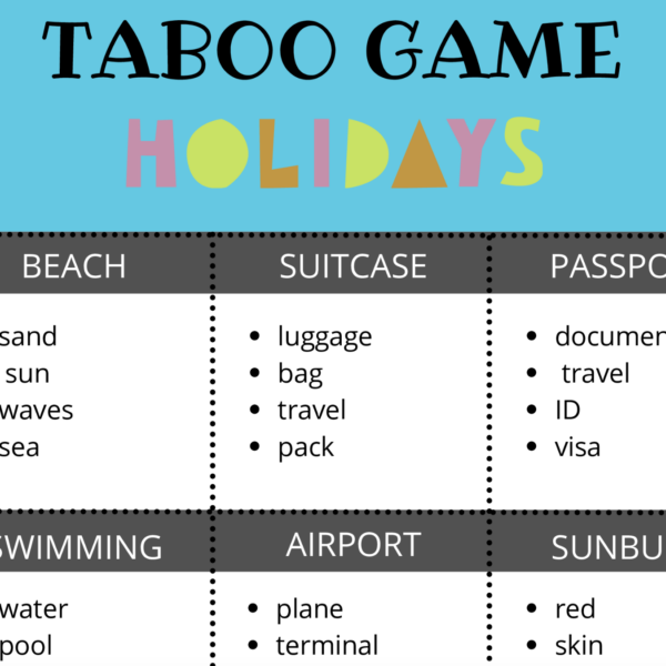 Summer Holiday Taboo Game